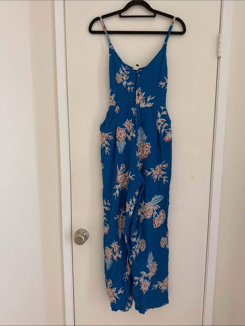 Roxy Women Blue Floral Jumpsuit size XS
